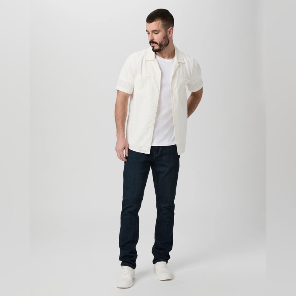 PAIGE Men’s Transcend Federal Slim Straight Jean Cellar Dark Wash‎ 42 26” Inseam